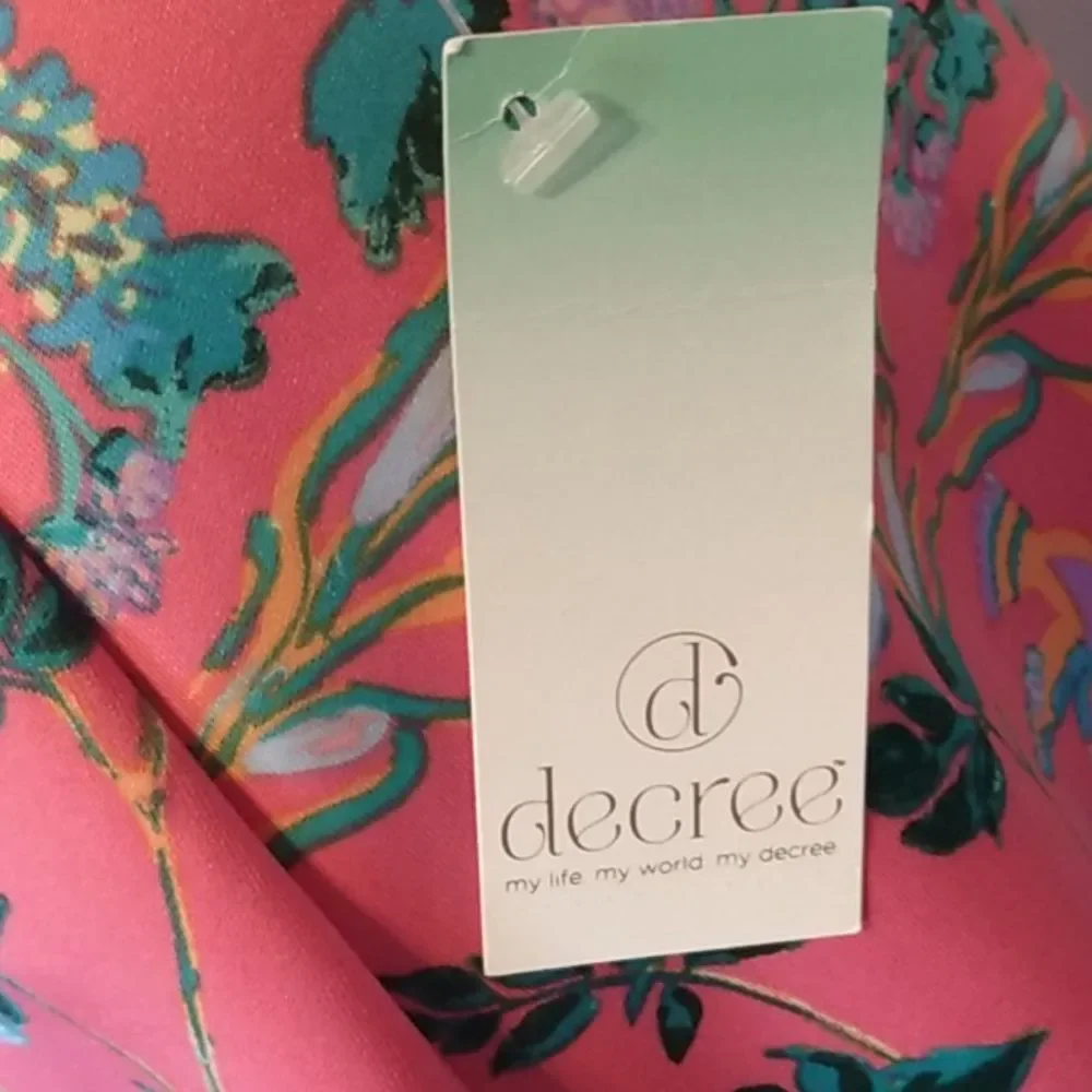 Decree floral skirt With Elastic Waistband Pull On Small